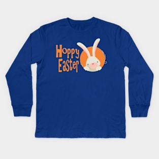 Hoppy Easter Kids Long Sleeve T-Shirt